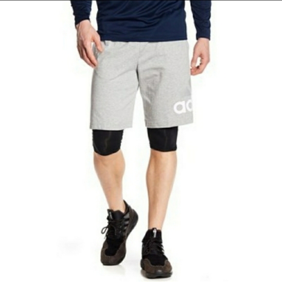 New w/Tags Men's Adidas Logo Elastic Waist Jersey Shorts - XXL - Picture 5 of 5